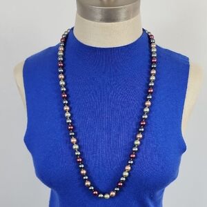 Liz Claiborne Women's All Day Wear Elegant Multicolor Faux Pearl Necklace